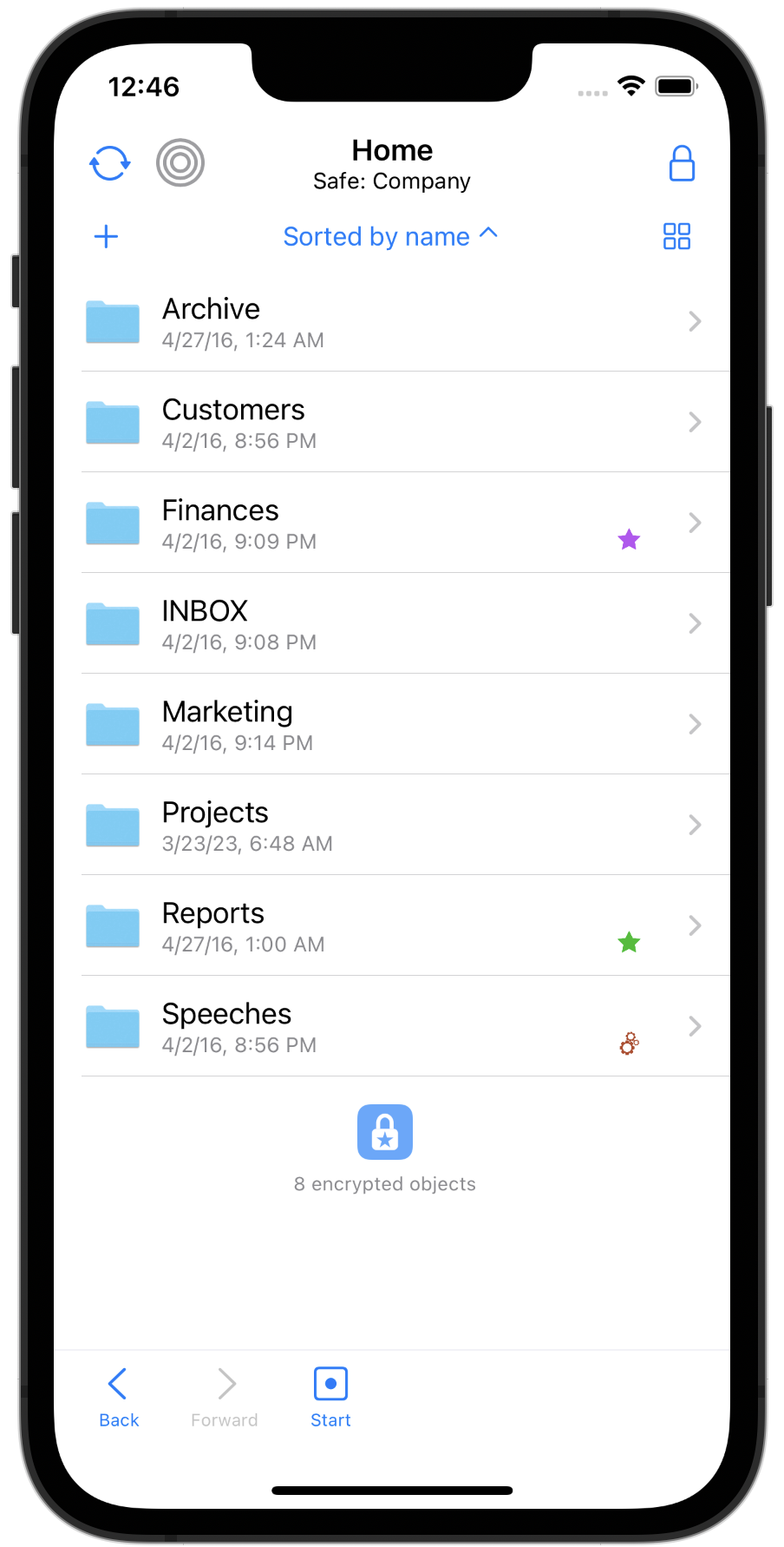 Organize files (iOS)