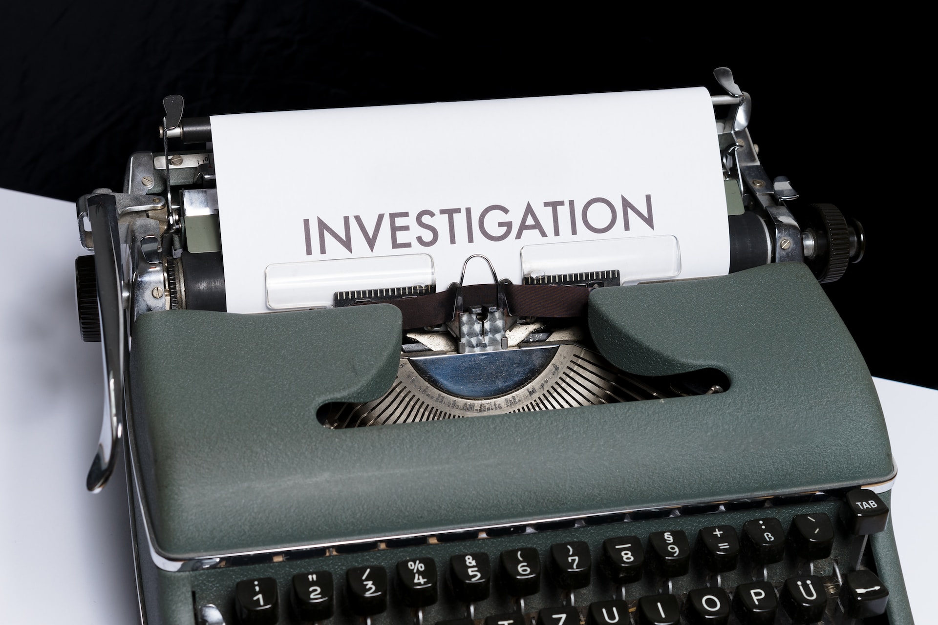 Investigation typewriter