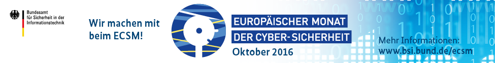 Logo Europäischer Monat der Cyber-Security ECSM 2016