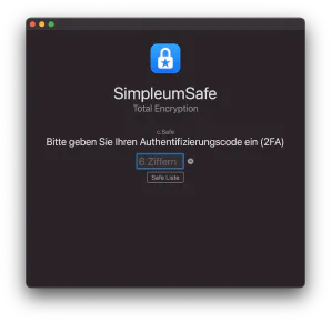 Safe mit zweitem Faktor öffnen – Deutsch