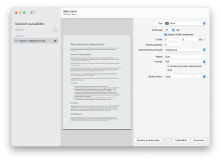 Dokumente am Mac scannen – Deutsch
