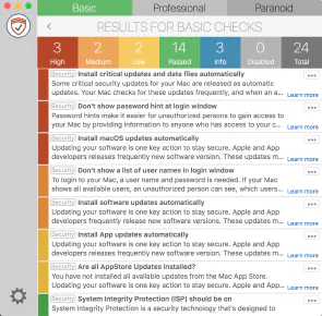 Basic check level – English