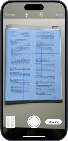 Scan documents directly – English