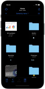 Files in icon view – English