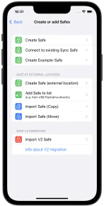 Create or import a safe – English