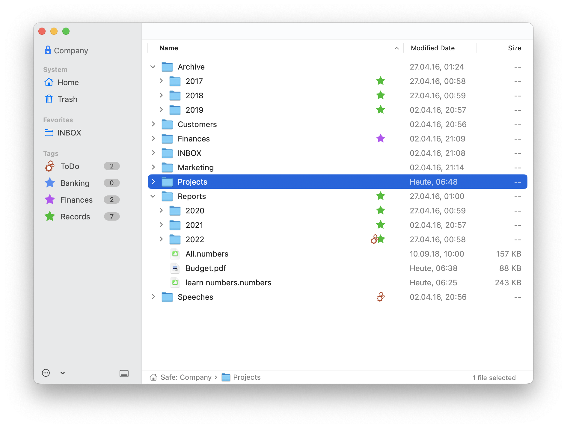 Organize files (Mac)