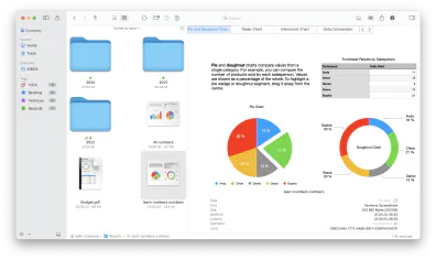 File overview in SimpleumSafe 3 on a Mac.