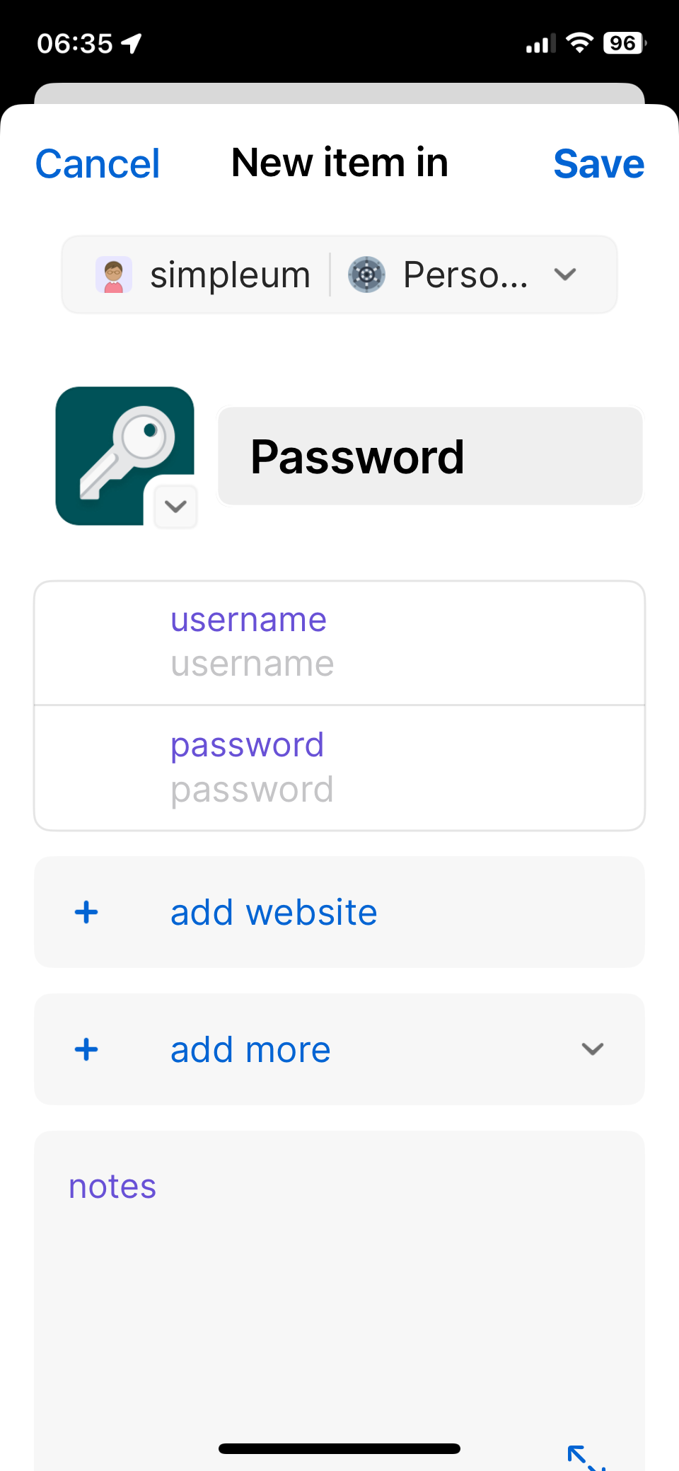 Screenshot: 1password set up 2-factor authentication