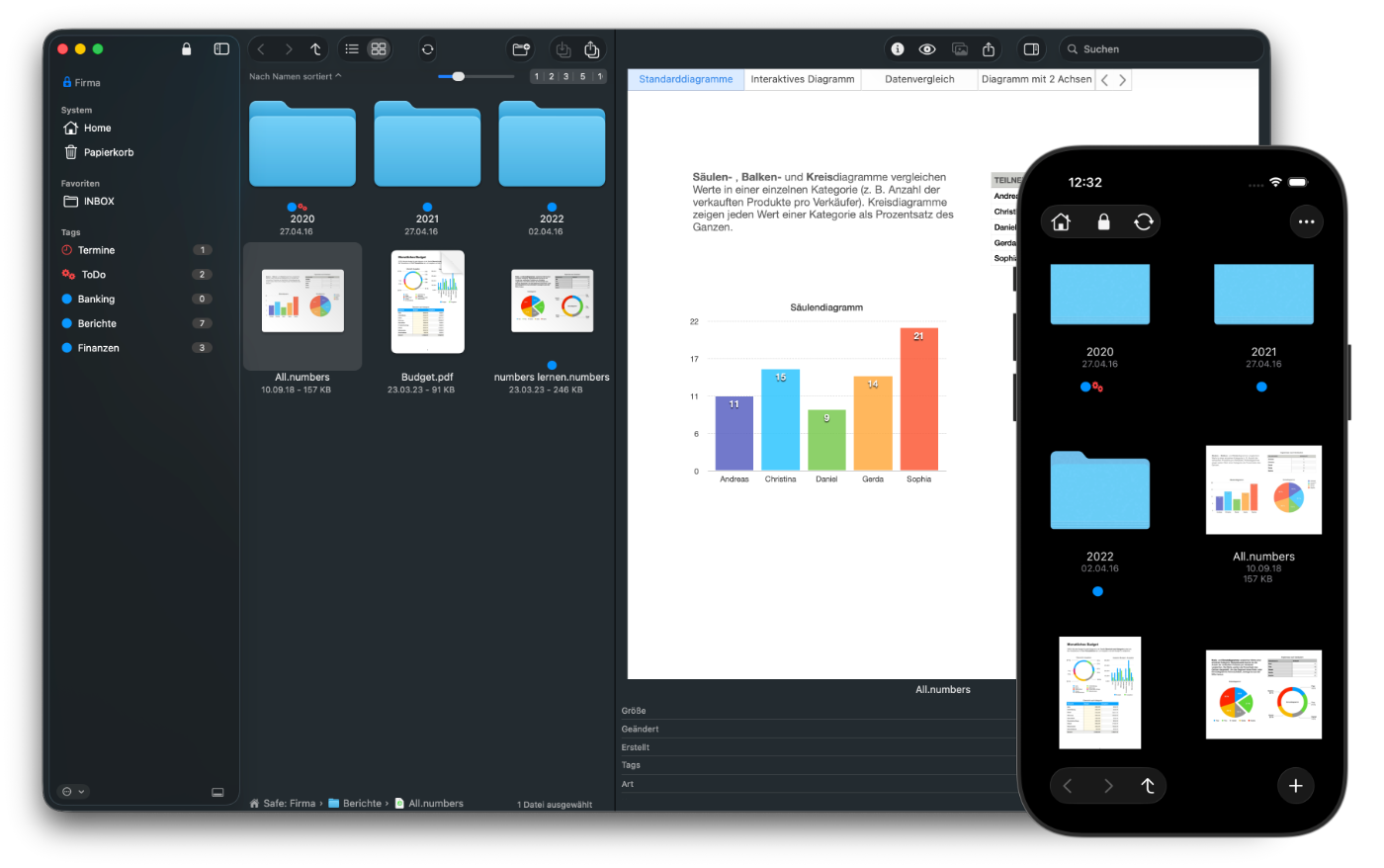SimpleumSafe für Mac und iOS Screenshot