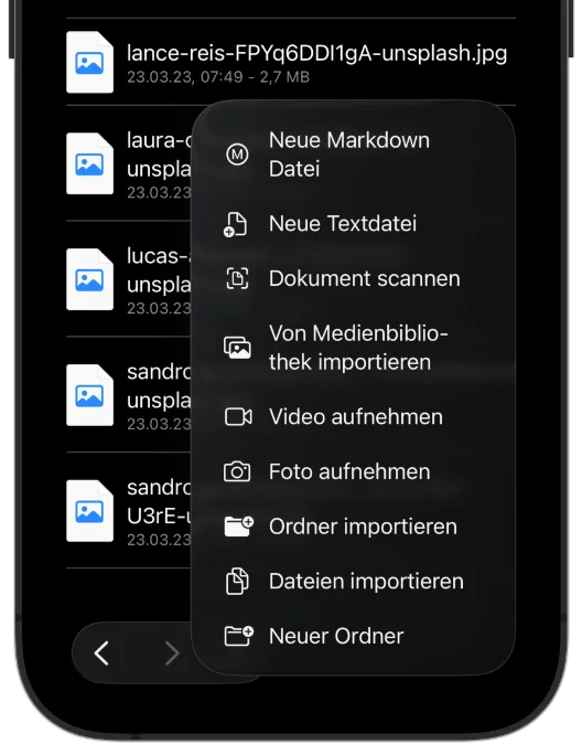 Direkt aus der App sicher Fotos oder Videos aufnehmen und ablegen Direkt aus der App sicher Fotos oder Videos aufnehmen und ablegen