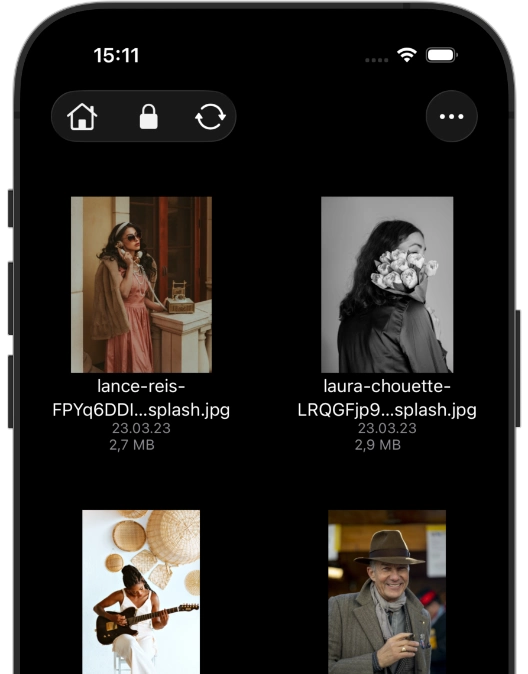 Bilder in der Symbolansicht (iOS) Bilder in der Symbolansicht (iOS)